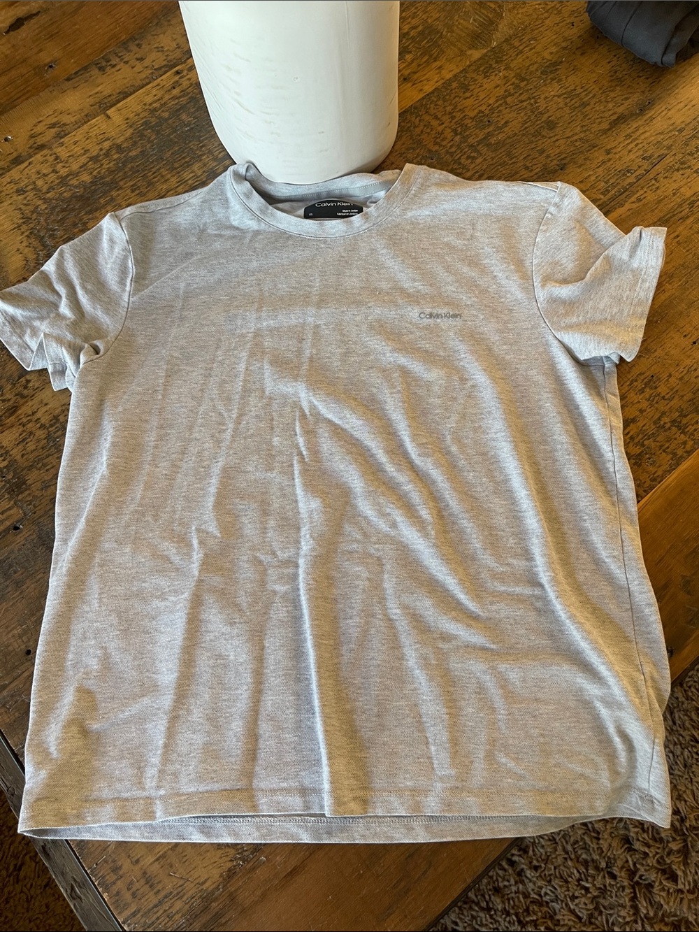 Calvin Klein Light Gray Short-Sleeve Crew T-Shirt
